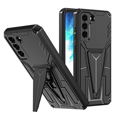 China Luxury Shockproof Defender TPU PC Case Cell Phone Case For Samsung Galaxy S20 S21 Fe Covers Hidden Magnetic Kickstand for sale