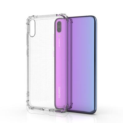 China 100% Bestselling Eco-friendly Phone Cases Expanded Shockproof Soft Transparent Four Corner TPU Back Cover Phone Case For Huawei Y6 Y7 pro Y9 2019 for sale