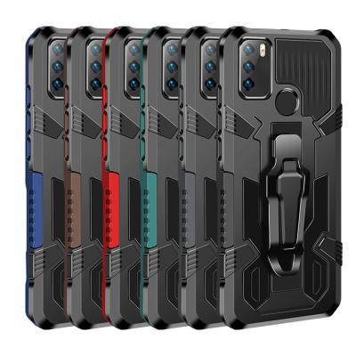 China Shockproof Protector Cover RD TPU PC Case For Infinix Hot 9 Games Back Clip Kickstand Phone Case for sale