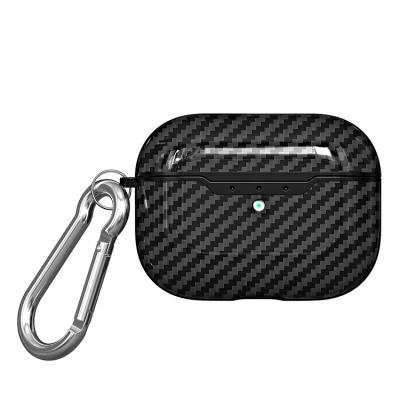 China New Lightweight Carbon Fiber Shockproof Case For Airpods Pro Earphone Cover For Airpods Pro for sale