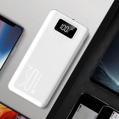 China Three Input Ports RoHS USB-C Palladium QC3.0 Portable Fast Charger Qi Charging Power Bank 30000mAh For Mobile Phone for sale