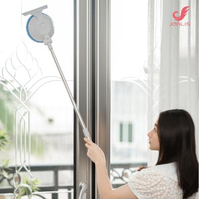 China New Rise Household Double Brush Electric Window Cleaning Machine Telescopic Cordless Electric Window Cleaners for sale