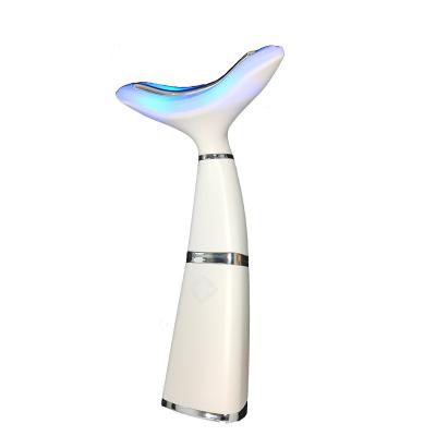 China Blood Vessel Removal Neck Care Massager Wrinkle Removal Instrument Face Neck Lifting EMS LED Neck Phototherapy Massager for sale