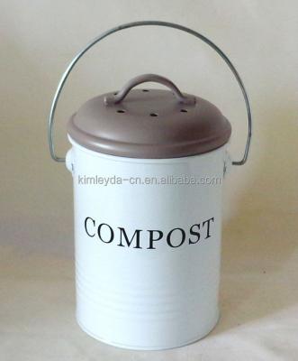 China High quality viable color cylinder metal kitchen cheap price matched compost bin for sale