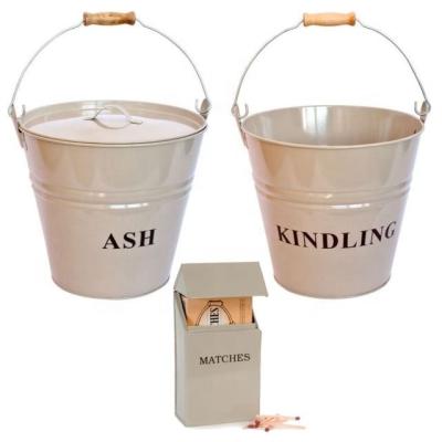 China Viable Metal Ash Bucket Fireplace Bucket Metal Bucket for sale