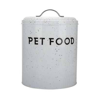 China Freshness Preservation Creams Price Ivory White Modern Cheap High Quality Modern Farmhouse Dog Food Storage Metal White Canisters for sale