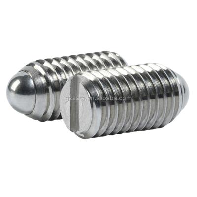 China Headless 304 Stainless Steel Slotted Ball Nose Spring Plunger for sale