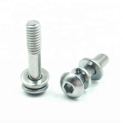 China Button Hex Socket Head Three Combination Sems Screw With Partially Threaded for sale