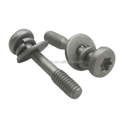 China Order Pan Head Machine Screws from Pan Stainless Steel 316 Dacromet Gray Coated Partially Threaded Torx with Seal Gasket for sale