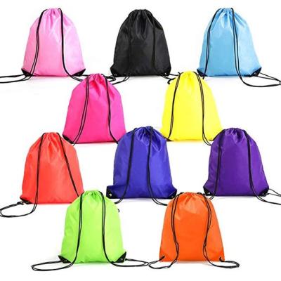 China 2022 Hot Sale Customized Logo Gym Drawstring Backpack Anti-theft 210D Polyester Sports Bags For Travel for sale