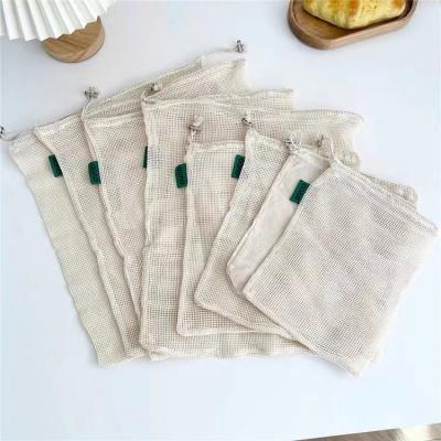 China Eco Friendly Reusable Cotton Mesh Grocery Bags Eco Friendly Twine Bags Natural Grocery Net Shopping for sale