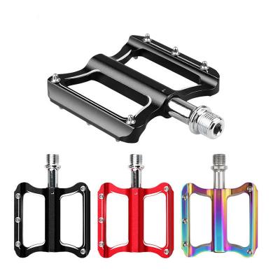 China Mountain Bikes Aluminum Alloy Bike Parts Universal Bike Pedal Folding Mountain Road Bike Pedals Anti-Skid Flatbed for sale