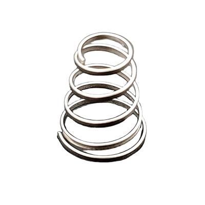 China 15x6x26mm Tapered Metal Silver Tapered Taper Compression Spring for sale