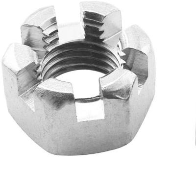 China Stainless Steel Mining Hex Slotted Nuts Moto Car Connecting Rod Wheel Alxe Hub Castle Nut for sale