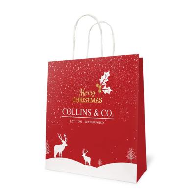 China Recyclable Paper Wrapping Bag Gifts Bag Printing China Quality Gift Small Art Logo Lucury Shopping Eco Friendly Christmas Wrapping Paper Accept for sale