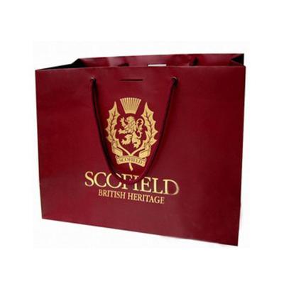 China High Quality Recyclable OEM Design Paper Gift Bag For Boutique With Your Own Logo for sale