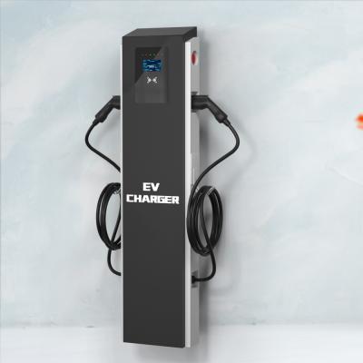 China Mode 3 Electric Vehicles 11kw Dual Cable Electric Car EV Charger j1772 ACSN2-22LD2 for sale