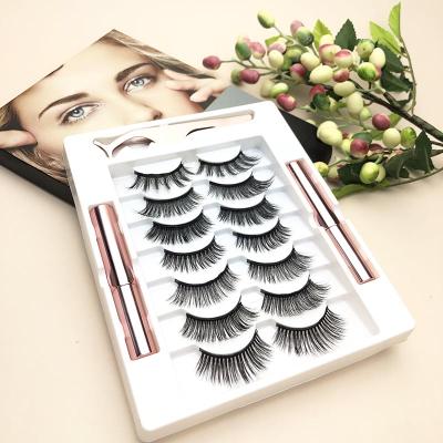 China Hot Selling Natural Soft Look Lashes Magnetic Eyeliner Natural False Eyelashes False Eyelashes for sale