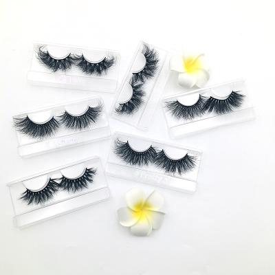 China Reusable Thick Mink Eyelashes Thick Lashes 25mm Natural Soft Faux Extension for sale