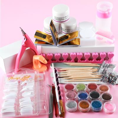 China 2021 Hot Selling Nail Art Beauty Manicure Gel Nail Art Decoration Set Tools Acrylic Powder Polish Set Set for sale