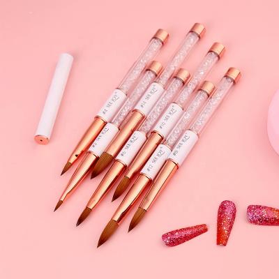 China Beauty Care Make Tools 2 - 14 Sizes Oval Flat Mixed Shaped Nail Painting Pen Lines Drawing Brush Manicures Tools Acrylic Nail Brush for sale