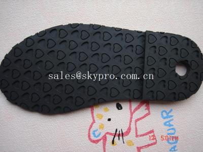 China Slijtvast TPR-rubberlaarszool/schoen outsole blad, hartpatroon Te koop