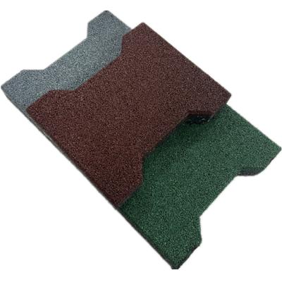 China H-shaped rubber mat for shock absorption dog bone rubber tile for reduce damage outdoor rubber floor tiles à venda