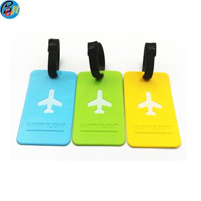 China Eco-friendly travel PVC luggage tag comply with US standards à venda