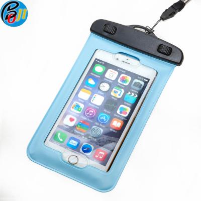 中国 IPX8 Grade Water Resistant Pouch Mobile Phone Waterproof Pouch cover case for Water Sports 販売のため