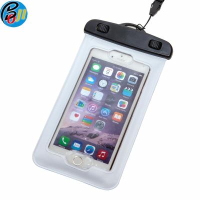 China IPX8 PVC Waterproof cellphone pouch ABS clip mobile phone bag for outdoor water sports for sale