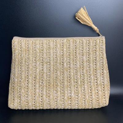 China Wholesale women summer natural raffia straw bag straw beach tote bag for sale