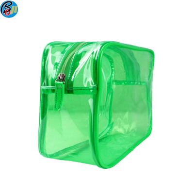 China Customized Promotional Transparent PVC Packing Bag With Zipper For Cosmetic for sale