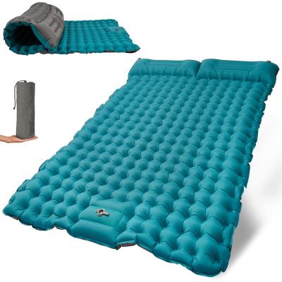 China Upgrade Nylon TPU Thickened Double Inflatable Cushion Tent Moisture-proof Mat Camping Mat Sleeping Pad Abrasion-resistant for sale