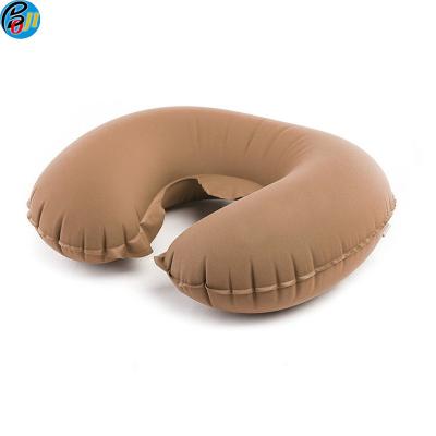 China New Portable Folding Inflatable Neck Air Cushion U Shape Neck Travel Pillow Comfortable Business Trip Pillow Outdoor Office for sale