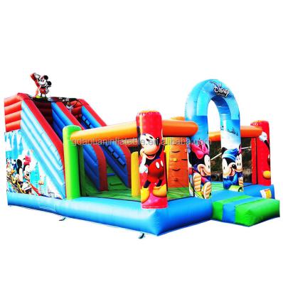 China Multifunctional and inflatable play house kids bounce to slide carnival inflatable games slide sale parent child restaurant for sale