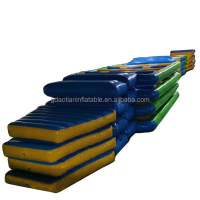 China Outdoor Water Play Obstacle Course Equipment Inflatable Water Floating Bridge for sale