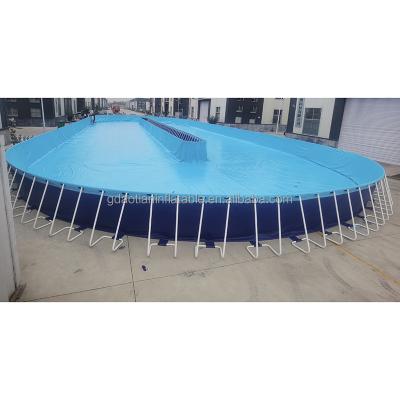 China This is durable outdoor adult family pool over ground PVC oval frame pools for Fish Farmed, Aquatic Grow. for sale