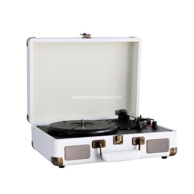 China RCA Vinyl Record Turntable Player Metal Jack Customized Platter With Tonearm PU Aluminum Leather Newest Top Big for sale