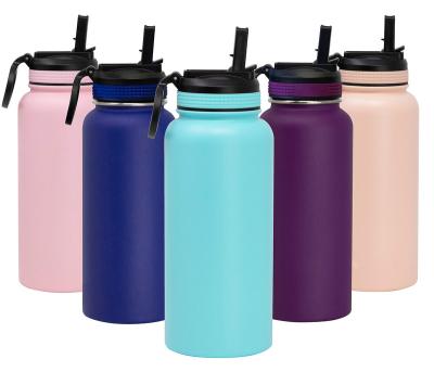 China Stainless Steel Metal Viable Double Wall Water Bottle Reusable Insulated Wide Mouth With Custom Logo For Thermos Wholesale Vacuum Flask for sale