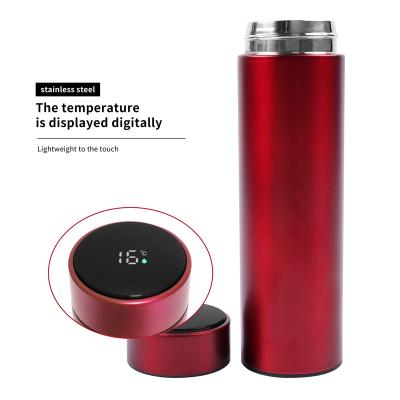 China Amazon Viable 17 Ounce Vacuum Thermos Booster Smart Flask Led Digital Temperature Display Stainless Steel Cup Termo Water Bottle for sale