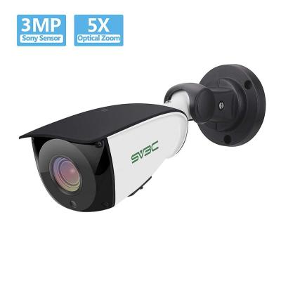 China 2.8~12mm Auto Focus Lens POE Camera 5X Zoom Onvif IP Camera 3 MP 100ft Optical Night Vision CCTV Camera Outdoor Housing for sale