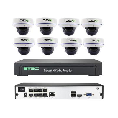 China Indoor CCTV Kits 1080P HD PoE 8CH IP Night Vision POE NVR Kits Dome Home Security System for sale