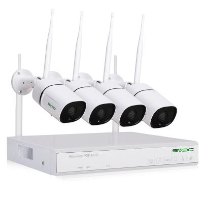 China Wireless PAN-TILT 1080P 4ch Wifi NVR Kits CCTV Kits Outdoor Camera System For Office for sale