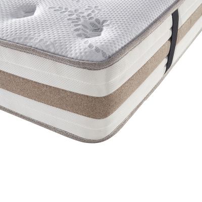 China Vacuum Compressed 5 Zone Ergonomic 3D Fabric Pocket Spring Mattress In A Box Natural Latex Mattress for sale