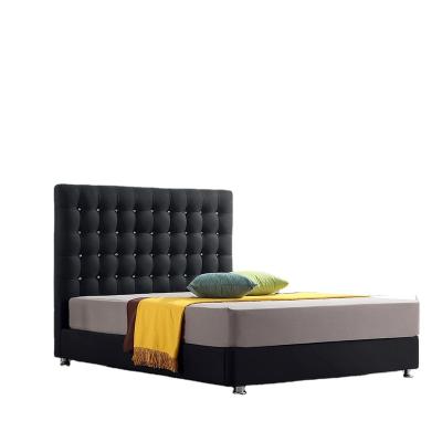 China Assemble Home Furniture Bed Wooden Soft Bed With Headboard for sale