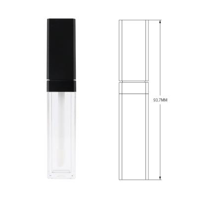 China 2021 Hot Selling Custom Logo 6ml Sample Lip Gloss Cosmetic Cheapest Empty Clear Tubes Plastic Packaging Custom Tube for sale