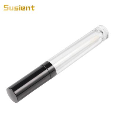 China Low moq 6ml lip gloss tubes lip gloss Eco-packing cosmetic container wholesale black empty tube cosmetic gloss with private label OEM for sale