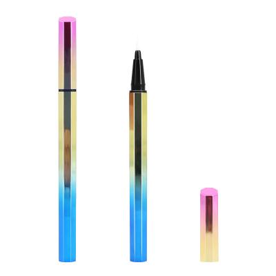 China Environmental protection material custom private label glitter pen progressive bottle liquid discoloration container empty cosmetic eyeliner pencil for sale