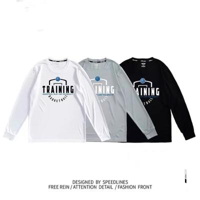 China Anti-shrink Men's Long Sleeve T-shirt Custom Image T-shirt Printed Logo Sports Basketball Running Apparel Processing Custom for sale