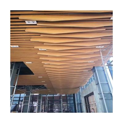 China Ceiling Arc Twisted Wave Wholesale Processing Welding Square Aluminum Passage for sale